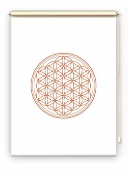Rollo Blume des Lebens pfeffer blanco - Sichtschutz Extartiqe